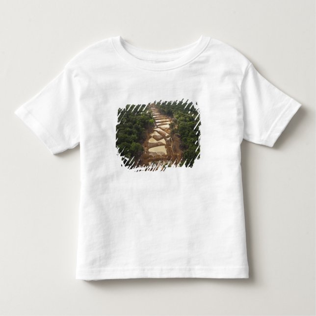 Camiseta De Bebé Minería de oro de aluvión. Bosque tropical, Guyana (Anverso)