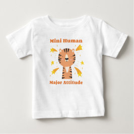 Camiseta De Bebé Mini humano, mayor actitud