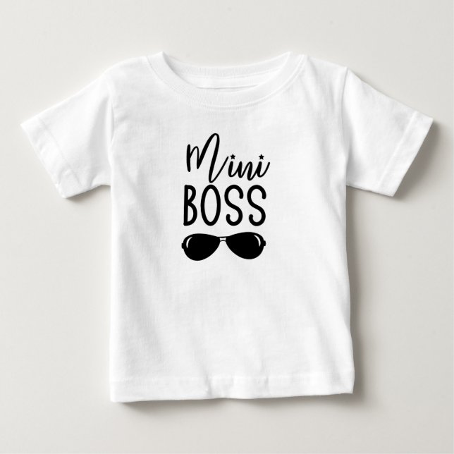 Camiseta De Bebé Mini jefe (Anverso)