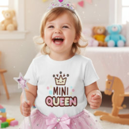Camiseta de bebé Mini Reina Corona Niña