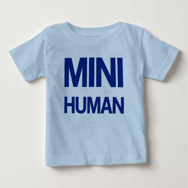 Camiseta De Bebé Mini ser humano (azul) (Anverso)