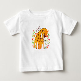 Camiseta De Bebé Mini Yo - Mamá y bebé Giraffe T-Shirt