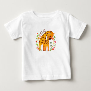 Camiseta De Bebé Mini Yo - Mamá y bebé Giraffe T-Shirt