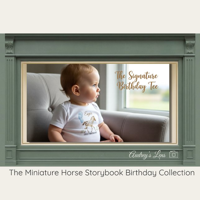 Camiseta De Bebé Miniature Horse Storybook FIRST Birthday T-Shirt (Subido por el creador)