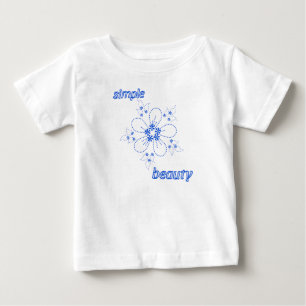 Camiseta De Bebé "Minimalista Blue Dashed Line Art Baby Bodysuit -