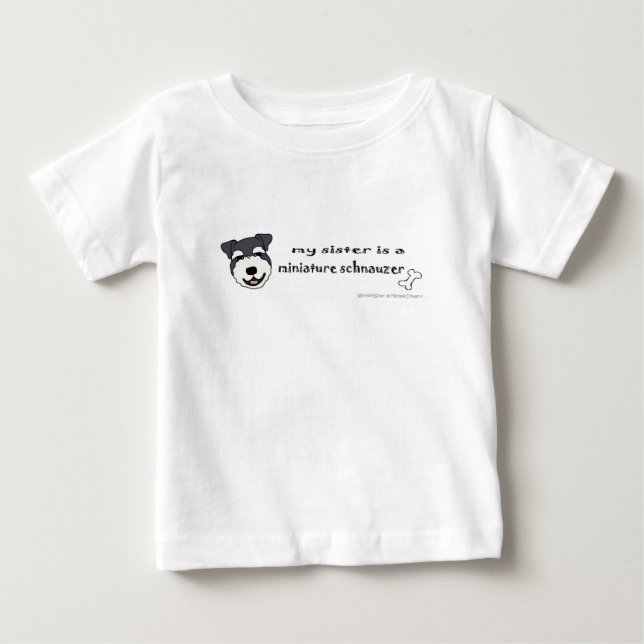 Camiseta De Bebé MiniSchnauzerSister (Anverso)