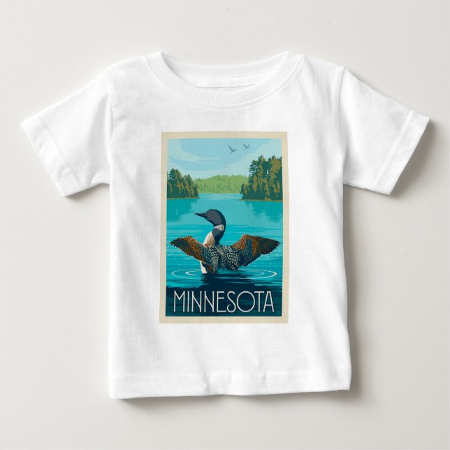 Camiseta De Bebé Minnesota | Loon (Anverso)