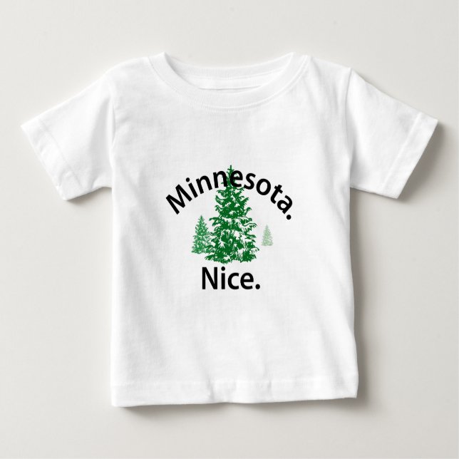 Camiseta De Bebé Minnesota Niza. ¡Punto! (texto negro) (Anverso)