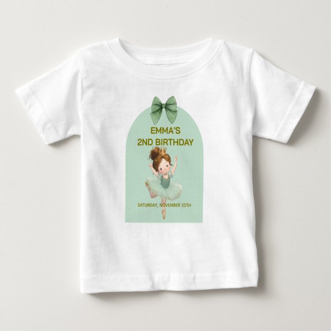 Camiseta De Bebé Mint Green Little Princess Ball baby T-Shirt (Anverso)