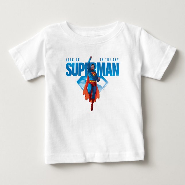 Camiseta De Bebé Mira, es Superman (Anverso)