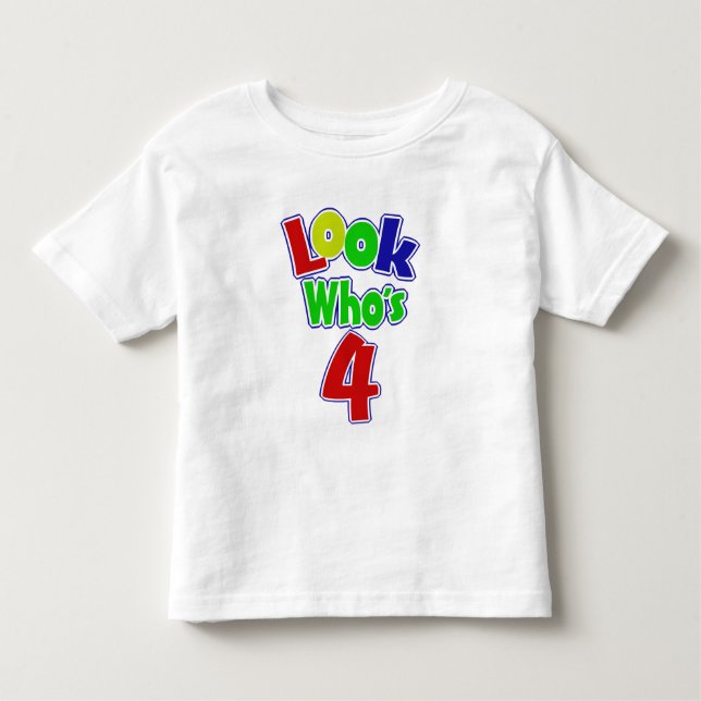 Camiseta De Bebé Mira quién tiene 4 (Anverso)