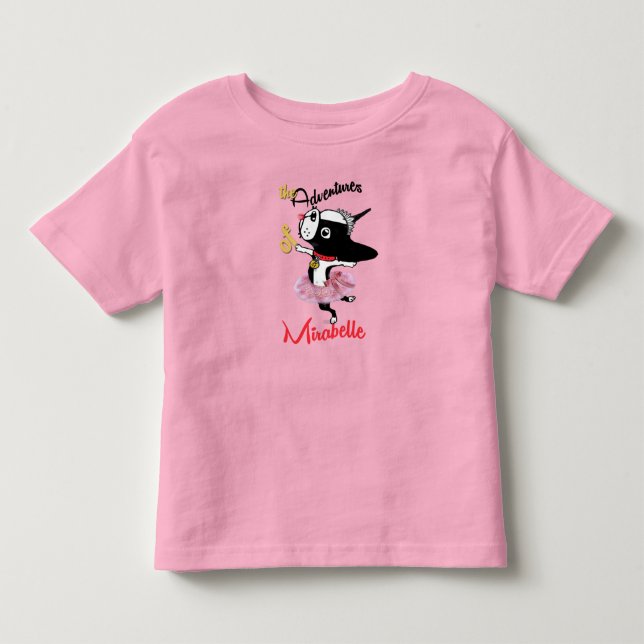 Camiseta De Bebé Mirabelle la bailarina de boston terrier (Anverso)