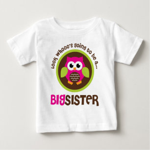 Camiseta De Bebé Mire Whoos que va a ser un búho de la hermana