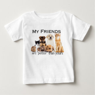 Camiseta De Bebé Mis amigos son más "petter" que los tuyos