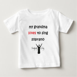 Camiseta De Bebé Mis amores de la abuela para cantar al soprano