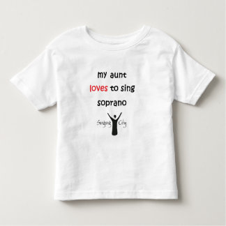 Camiseta De Bebé mis amores de la tía para cantar al soprano
