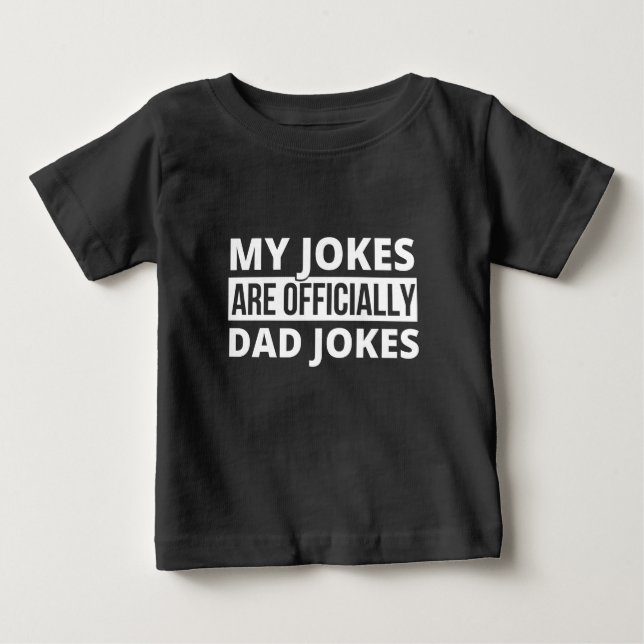 Camiseta De Bebé mis bromas son chistes de papá (Anverso)
