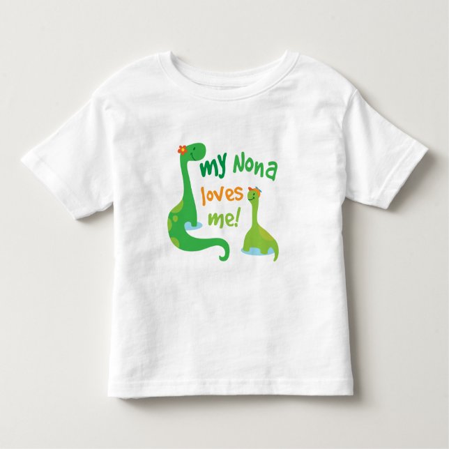 Camiseta De Bebé Mis Nona me aman dinosaurio (Anverso)