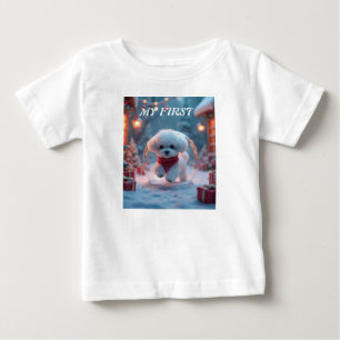 Camiseta De Bebé Mis primeras navidades