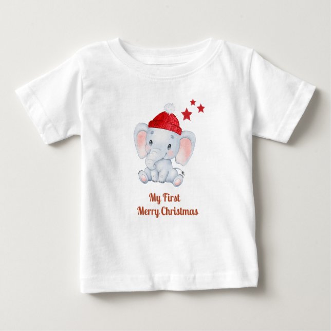 Camiseta De Bebé Mis primeros bebés recién nacidos de Navidad - ele (Anverso)