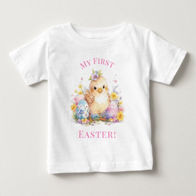 Camiseta De Bebé Mis primeros huevos de Pascua con leche de bebé (Anverso)