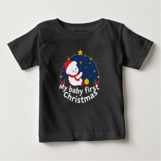 Camiseta De Bebé Mis primeros Navidades