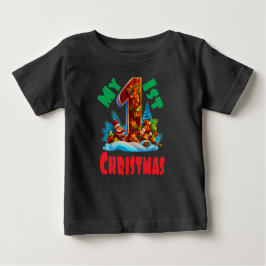 Camiseta De Bebé Mis primeros Navidades de 1 año