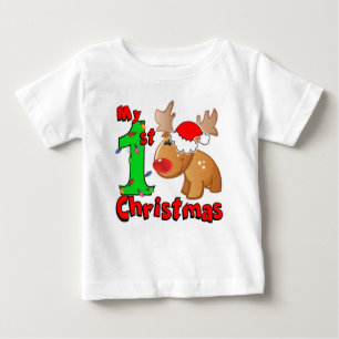 Camiseta De Bebé Mis primeros Navidades renos