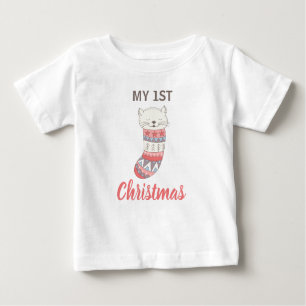 Camiseta De Bebé Mis primeros Navidades se burlan de Kitty