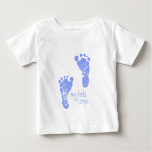 Camiseta De Bebé Mis primeros pasos - azul