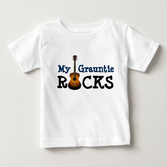 Camiseta De Bebé ¡"Mis rocas de Grauntie! " (Anverso)