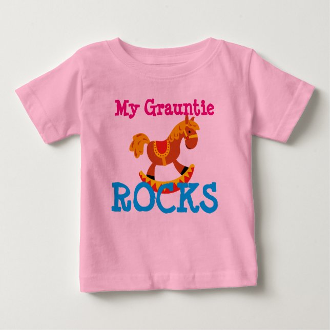 Camiseta De Bebé ¡"Mis rocas de Grauntie! " (Anverso)