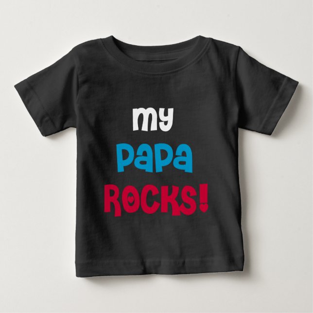 Camiseta De Bebé Mis rocas de la papá (Anverso)
