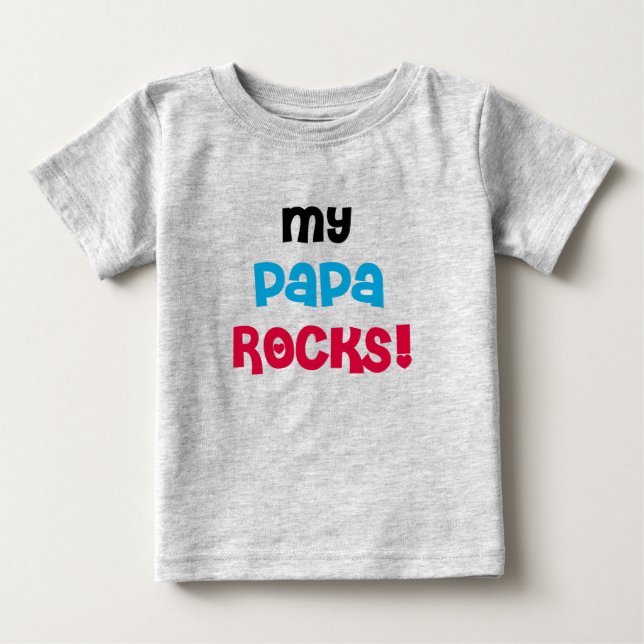 Camiseta De Bebé Mis rocas de la papá (Anverso)