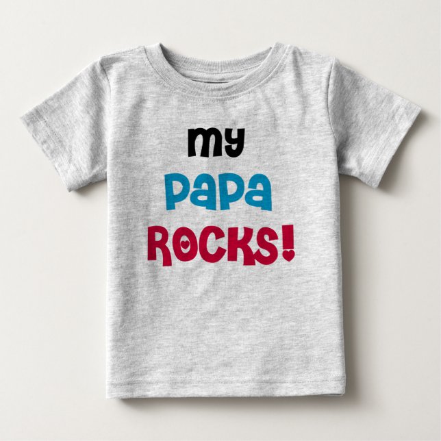 Camiseta De Bebé Mis rocas de la papá (Anverso)