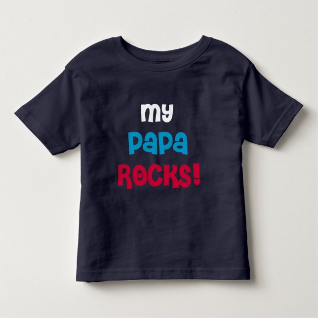 Camiseta De Bebé Mis rocas de la papá (Anverso)