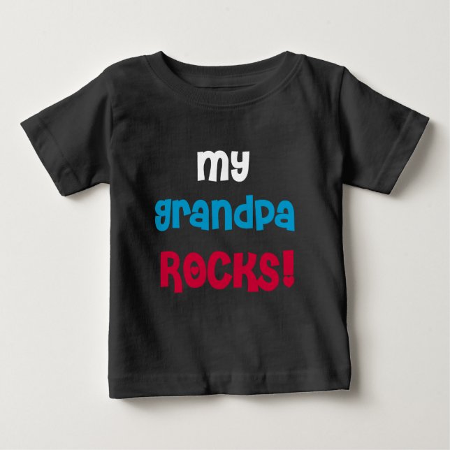 Camiseta De Bebé Mis rocas del abuelo (Anverso)