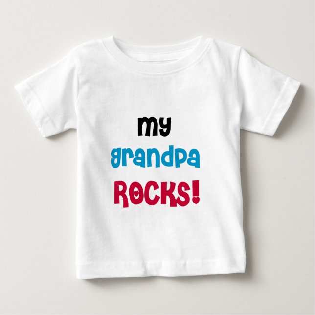 Camiseta De Bebé Mis rocas del abuelo (Anverso)