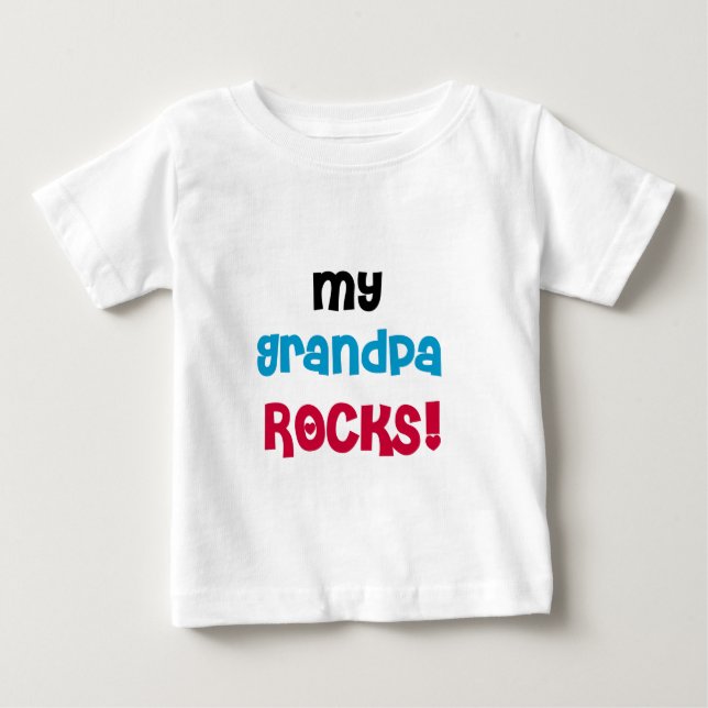 Camiseta De Bebé Mis rocas del abuelo (Anverso)