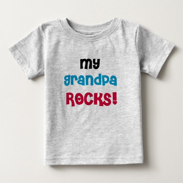 Camiseta De Bebé Mis rocas del abuelo (Anverso)