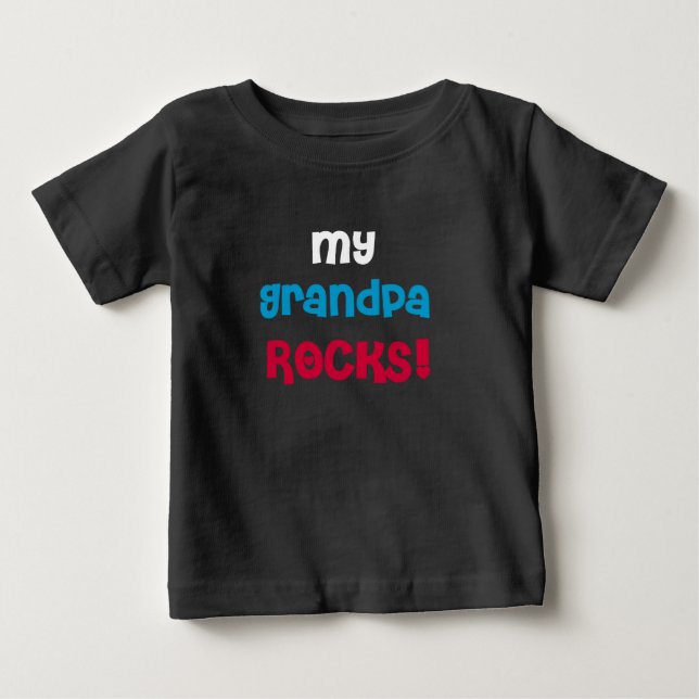 Camiseta De Bebé Mis rocas del abuelo (Anverso)