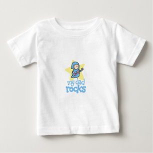 Camiseta De Bebé Mis rocas del papá - bebé con la guitarra