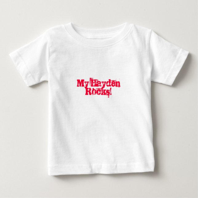 Camiseta De Bebé ¡Mis rocas Hayden! (Anverso)