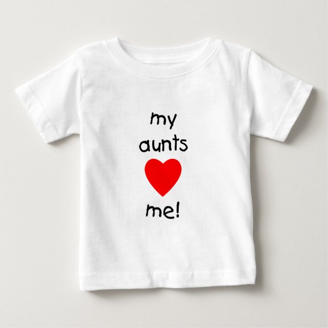 Camiseta De Bebé Mis tías me aman (Anverso)