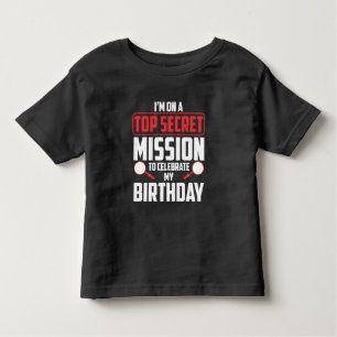 Camiseta De Bebé Misión secretísima del tema de la fiesta de
