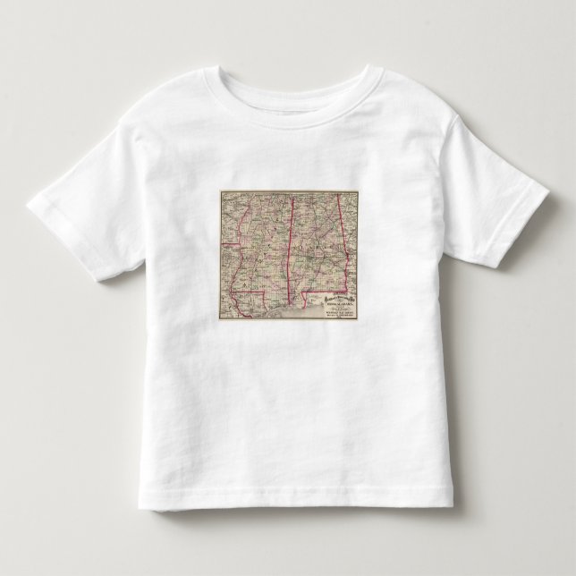 Camiseta De Bebé Mississippi y Alabama (Anverso)