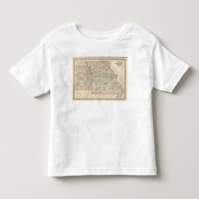Camiseta De Bebé Missouri y Kansas 2 (Anverso)