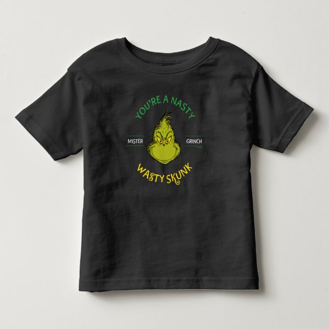 Camiseta De Bebé Mister Grinch | Eres un zorrillo desagradable (Anverso)
