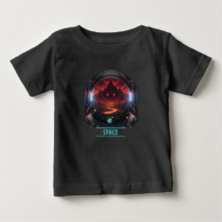 Camiseta De Bebé Misterio del planeta rojo gráfico del astronauta b