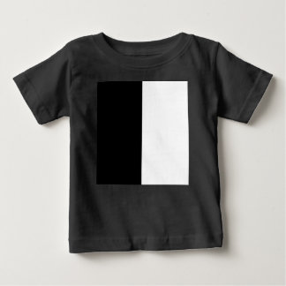 Camiseta De Bebé mitad blanca mitad negra, mitad negra mitad blanca